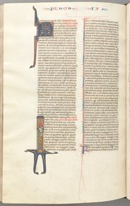 FOL। 476v, जेम्स, हिस्ट्रीशीटेड प्रारंभिक I, जेम्स एक स्क्रॉल के साथ खड़ा है, सी। 1275-1300। द्वारा अज्ञात
