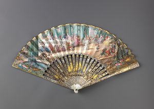 फोल्डिंग फैन, 1760s। द्वारा अज्ञात