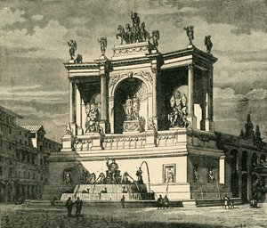 अलेक्जेंडर सेवेरस का फव्वारा, रोम, 1890। द्वारा अज्ञात
