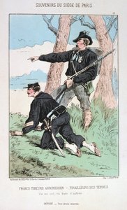 फ्रैंक्स टायरर्स अरोनसोहन - टिरिलर्स डेस टेरेंस, पेरिस की घेराबंदी, 1870-1871 द्वारा अज्ञात