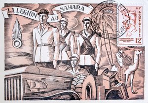 फ्रांसीसी विदेशी सेना पोस्टकार्ड, 1952 द्वारा अज्ञात