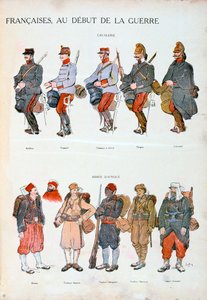 फ्रांसीसी सेना की वर्दी, विश्व युद्ध 1, 1914 द्वारा अज्ञात
