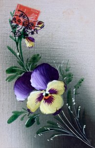 फ्रेंच फूल पोस्टकार्ड, c1900 द्वारा अज्ञात