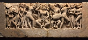 डांसर और संगीतकारों के साथ फ्रिज़, सी। 973। द्वारा अज्ञात