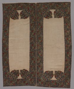 फ्रंट एंड बैक ऑफ़ अ बोल्स्टर केस, 1700s। द्वारा अज्ञात