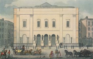 थिएटर रॉयल, डॉरी लेन, वेस्टमिंस्टर, लंदन, 1812 के सामने का दृश्य द्वारा अज्ञात