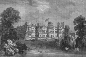 बकिंघम पैलेस, वेस्टमिंस्टर, लंदन, सी 1875 1878 का गार्डन सामने द्वारा अज्ञात