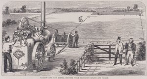 गैरेट एंड संस डबल-सिलेंडर स्टीम इंजन और टैकल, c1862 द्वारा अज्ञात