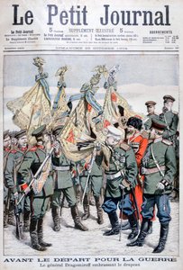 जनरल Dragomirov झंडा चुंबन से पहले सैनिकों को रूस-जापान युद्ध, 1904 के लिए रवाना द्वारा अज्ञात