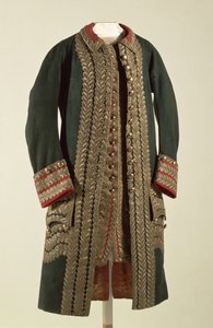 अलेक्जेंडर सुवोरोव (1729-1800) से संबंधित जनरल की वर्दी, 18 वीं शताब्दी के अंत में (सोने के धागे से सजाए गए ऊनी कपड़े और रेशम) द्वारा अज्ञात