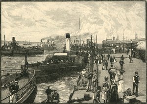 जॉर्जेस लैंडिंग-स्टेज, 1898। द्वारा अज्ञात