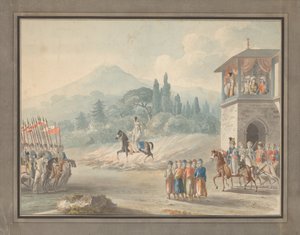 जॉर्जियाई घुड़सवार समीक्षा, सी। 1780 द्वारा अज्ञात