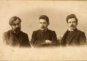 जॉर्जी चुलकोव, वासिली मिलियोटी और जेनरिक टेस्टवेन, रूसी लेखक, 1900 द्वारा अज्ञात