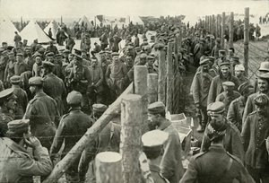 जर्मन कैदी, पिंजरे में प्रवेश करते हुए, 1919। द्वारा अज्ञात