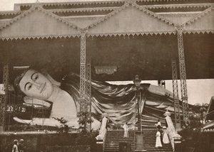 बुद्ध, पेगू, 1900 का विशाल पुनरावर्तन चित्र। द्वारा अज्ञात