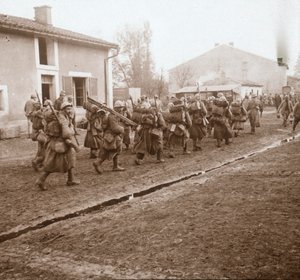 वर्दुन, उत्तरी फ्रांस तक जाने वाली लाइन c1914-c1918। द्वारा अज्ञात