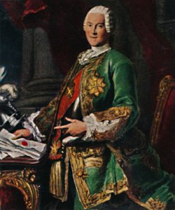 ब्रुहल की गिनती 1700-1763। - सिल्वेस्ट्रे, 1934 द्वारा पेंटिंग के बाद उत्कीर्णन। द्वारा अज्ञात
