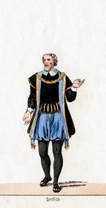 ग्रिफ़िथ, शेक्सपियर के लिए पोशाक डिजाइन, हेनरी VIII, 19 वीं शताब्दी द्वारा अज्ञात