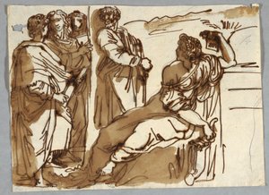 राफेल Sanzio के बाद Parnassus में पेट्रार्क और Sappho के साथ समूह द्वारा अज्ञात