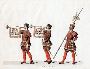 गार्ड्स, कॉस्ट्यूम डिज़ाइन फॉर शेक्सपियर प्ले, हेनरी VIII, 19 वीं सदी द्वारा अज्ञात