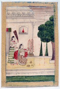 Gunakali Ragini, Ragamala Album, School of Rajasthan, 19th century द्वारा अज्ञात