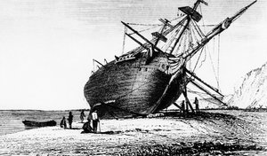 एचएमएस बीगल ने दक्षिण अमेरिका, 1834 1839 में रियो सांताक्रूज, पेटागोनिया में आश्रय रखा द्वारा अज्ञात
