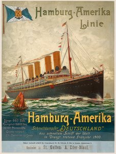 हैम्बर्ग-अमेरिका लाइन। जर्मनी, हैम्बर्ग, 1899