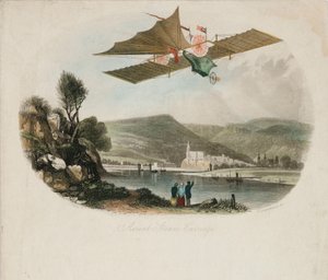 हेंसन की 'एरियल स्टीम कैरिज', c 1843 द्वारा अज्ञात