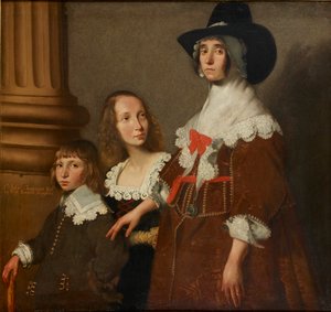 हेस्टर ट्रेडस्केंट और उसके सौतेले बच्चे, जॉन और फ्रांसिस, c1644 द्वारा अज्ञात