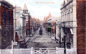 हाई स्ट्रीट, फ़्रेमेंटल, ऑस्ट्रेलिया, c1900s द्वारा अज्ञात