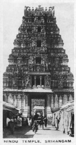 हिंदू मंदिर, श्रीरंगम, भारत, c1925 द्वारा अज्ञात