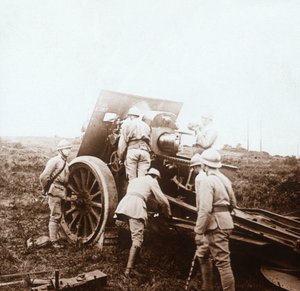 हॉवित्जर बैटरी, c1914-c1918 द्वारा अज्ञात