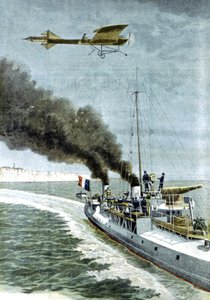 ह्यूबर्ट लाथम ने इंग्लिश चैनल, 1909 के दौरान अपने एंटोनेट मनीप्लेन को उड़ाने का प्रयास किया द्वारा अज्ञात