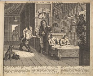 हडिब्रास और द वकील प्लेट 12: सैमुअल बटलर हुडिबास के चित्र, 1725-30। द्वारा अज्ञात