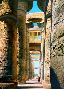 हाइपोस्टाइल हॉल, कर्नाक मंदिर परिसर, लक्सर, मिस्र, 20 वीं शताब्दी द्वारा अज्ञात