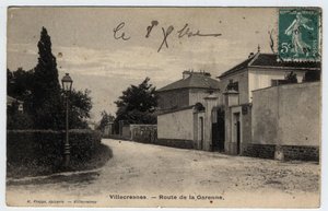 Ile de France, Val de Marne (94), Villecresnes: Route de la Garenne - पोस्टकार्ड दिनांक 1909 द्वारा अज्ञात
