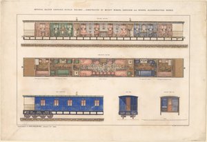 इम्पीरियल सैलून गाड़ी, निकोलायेवस्की रेलवे, 1868 द्वारा अज्ञात