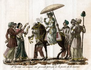 भारतीय शादी की बारात, c19 वीं सदी द्वारा अज्ञात
