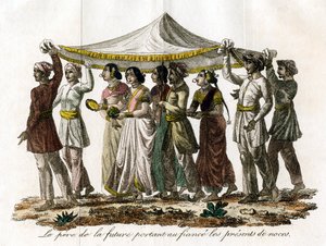 भारतीय शादी की बारात, c19 वीं सदी द्वारा अज्ञात