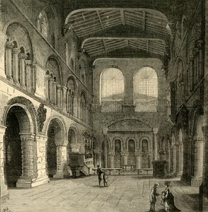 सेंट बार्थोलोम्यू-द-ग्रेट का इंटीरियर, c1872। द्वारा अज्ञात