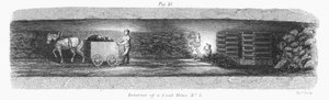 एक कोयला खदान का आंतरिक भाग, 1862 द्वारा अज्ञात