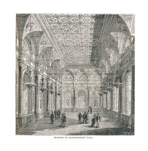 क्लोथवर्क हॉल का इंटीरियर, 1878 द्वारा अज्ञात