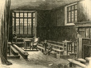 ओल्ड स्कूल-रूम, 1898 का इंटीरियर। द्वारा अज्ञात