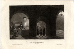 1850 की गुफाओं के कीव मठ में पवित्र मकबरे का आंतरिक दृश्य द्वारा अज्ञात
