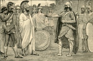 एजेसिलॉस और फर्नबाज़स के बीच साक्षात्कार, 1890। द्वारा अज्ञात