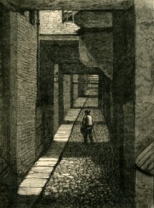 आइवी ब्रिज लेन, 1881। द्वारा अज्ञात