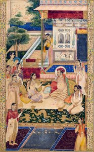 Jahangir and Prince Khurram with Nur Jahan, c1624-1625 द्वारा अज्ञात