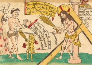 यीशु वफ़ादारों को हृदय की ओर आकर्षित करते हुए, 14801490। द्वारा अज्ञात