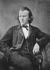 जोहान्स ब्रहम 1833-1897, जर्मन संगीतकार और पियानोवादक, c1866 द्वारा अज्ञात