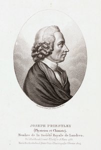 जोसेफ प्रीस्टली, अंग्रेजी-अमेरिकी धर्मशास्त्री और रसायनज्ञ, c 1780 द्वारा अज्ञात